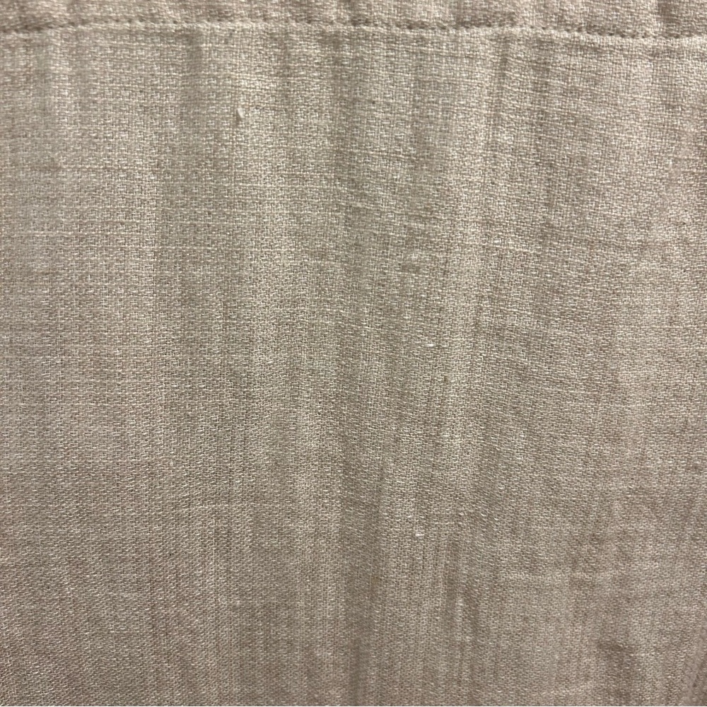 Flax Asymmetrical Linen Jacket Medium Tan Cream Off White cardigan - Picture 5 of 9